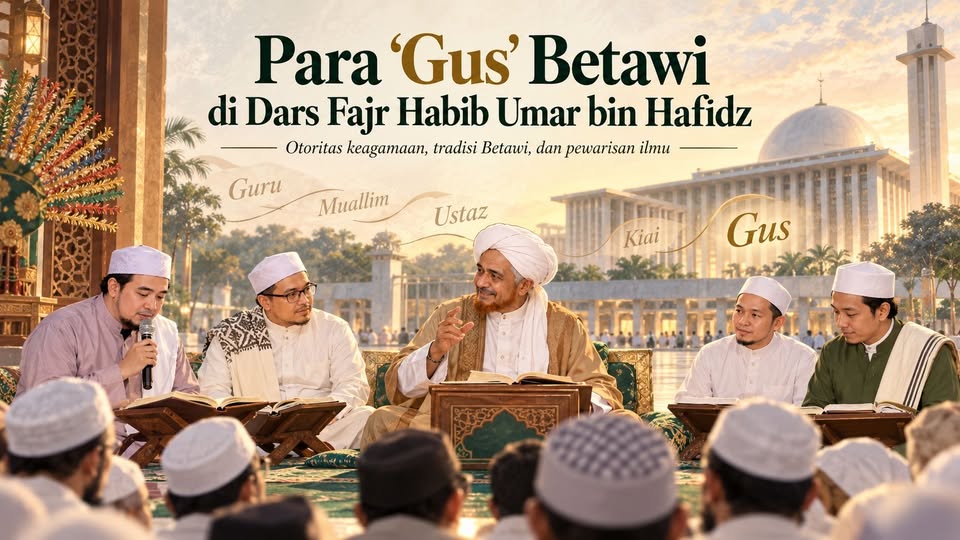 Di hadapan Habib Umar, generasi penerus ulama Betawi sedang mempertemukan masa lalu dengan masa depan sebuah tradisi keilmuan.